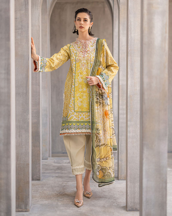 Roheenaz | Azalea Printed Lawn 24 | Celestial Silk