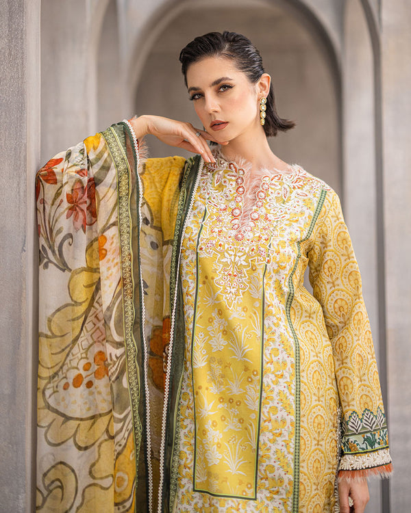 Roheenaz | Azalea Printed Lawn 24 | Celestial Silk