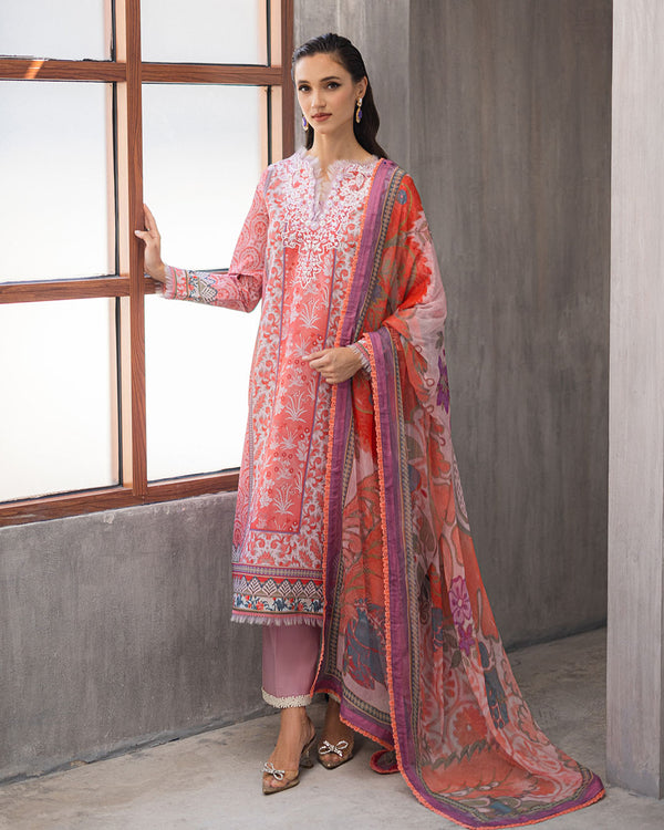 Roheenaz | Azalea Printed Lawn 24 | Sunset Serenade