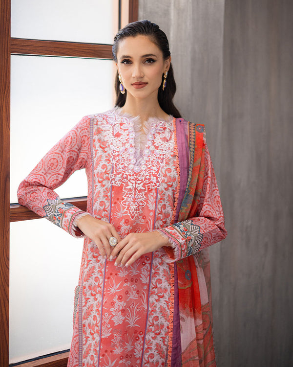 Roheenaz | Azalea Printed Lawn 24 | Sunset Serenade