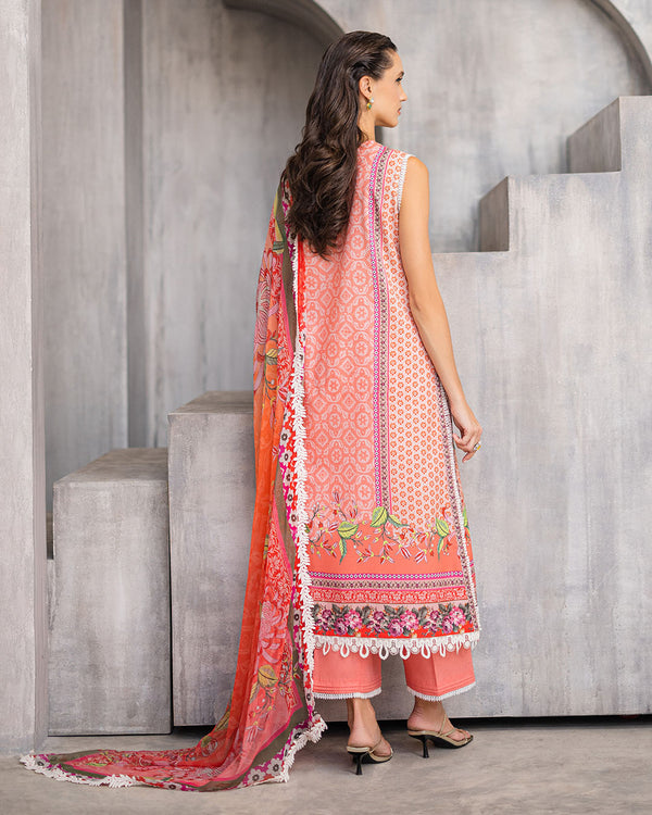 Roheenaz | Azalea Printed Lawn 24 | Radiant Rose