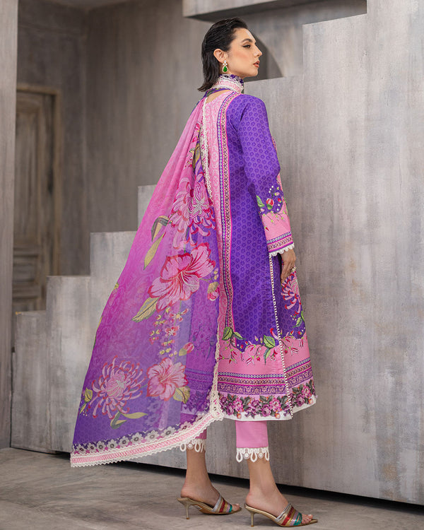 Roheenaz | Azalea Printed Lawn 24 | Luxe Bloom