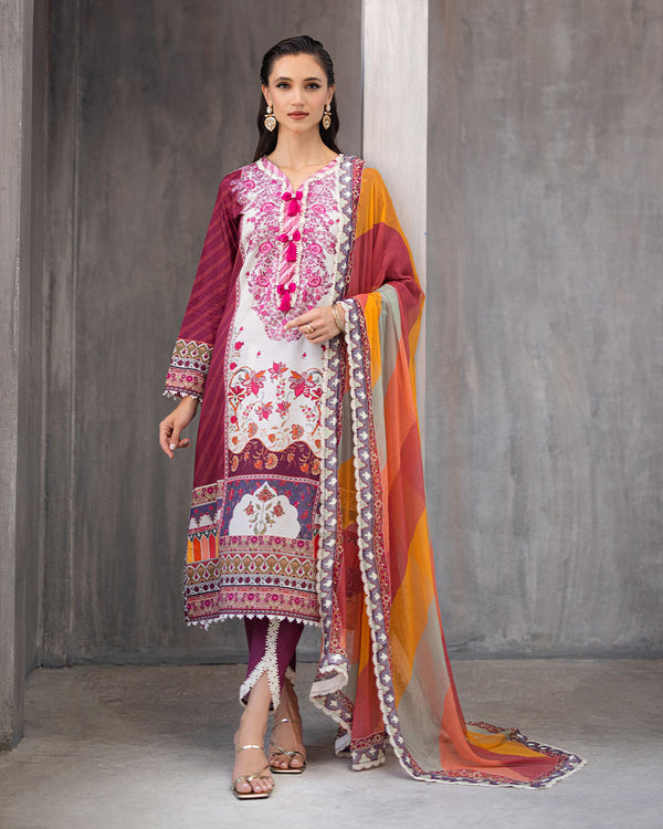 Roheenaz | Azalea Printed Lawn 24 | Orchid Oasis