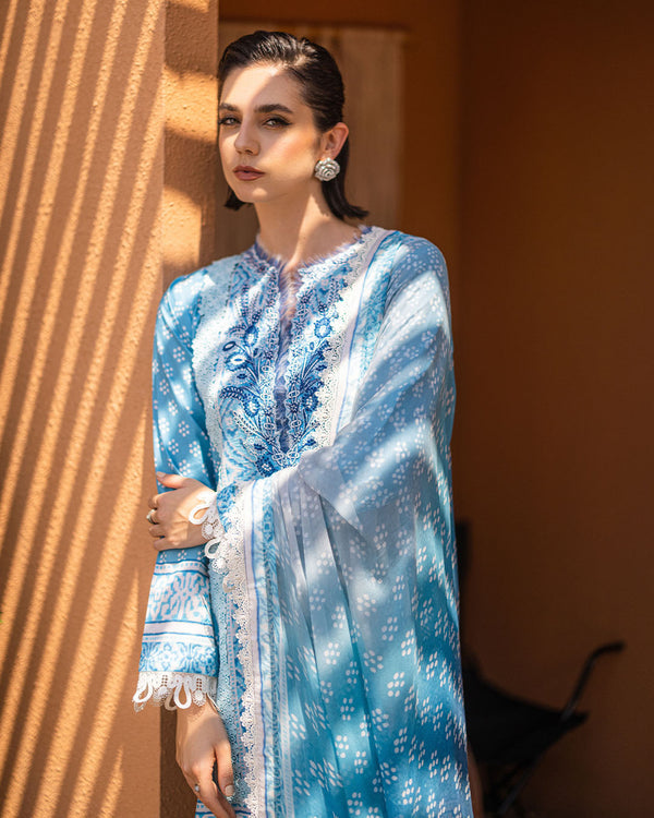 Roheenaz | Azalea Printed Lawn 24 | Starlit Sky