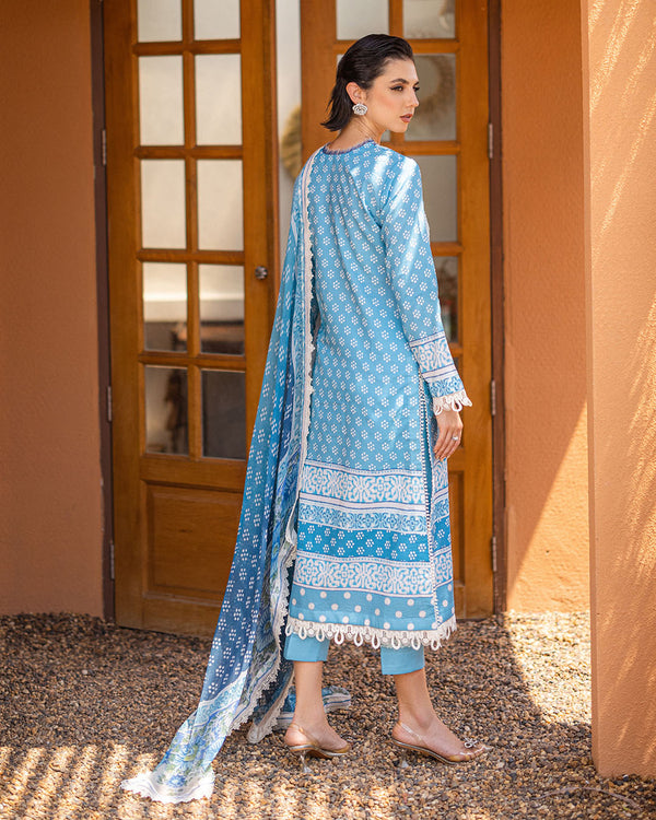 Roheenaz | Azalea Printed Lawn 24 | Starlit Sky
