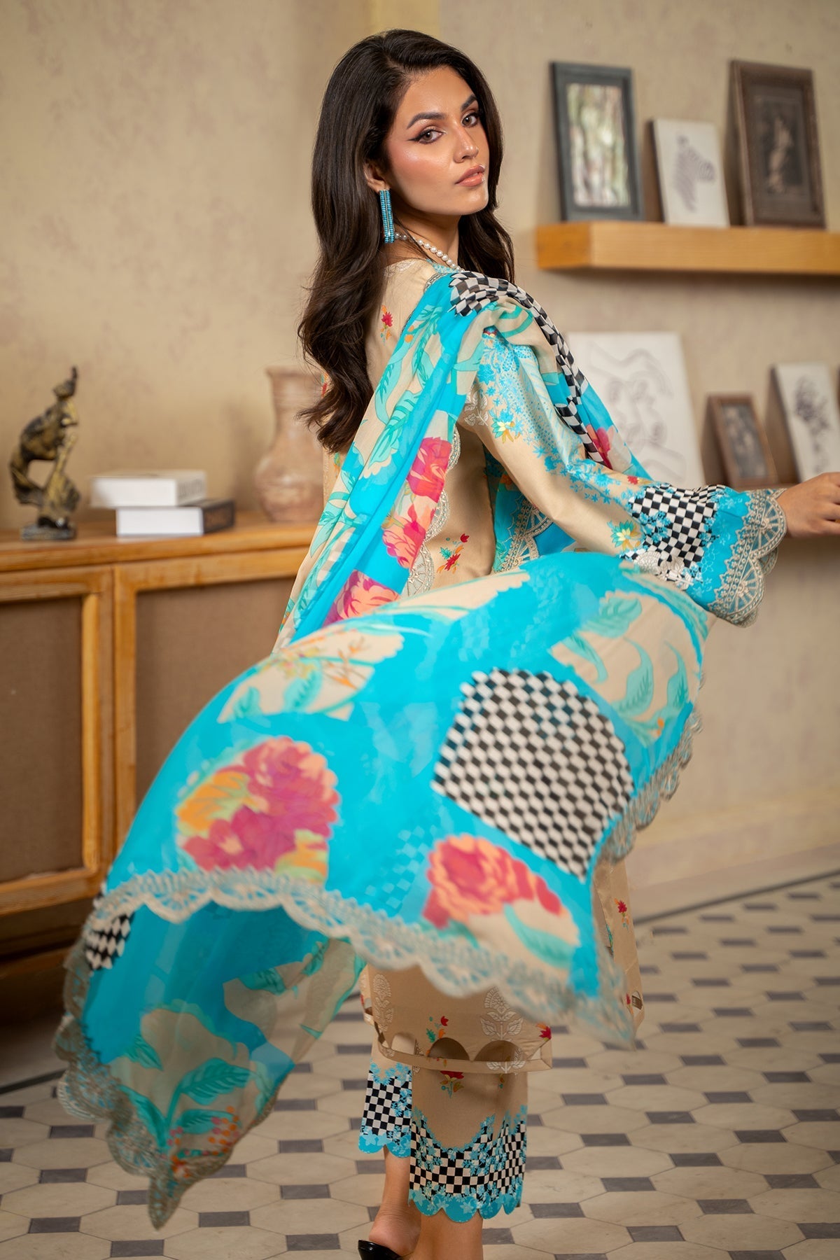 Charizma | Lawn Collection 24 | AS4-43 - Official Charizma - Agha Fabrics UK