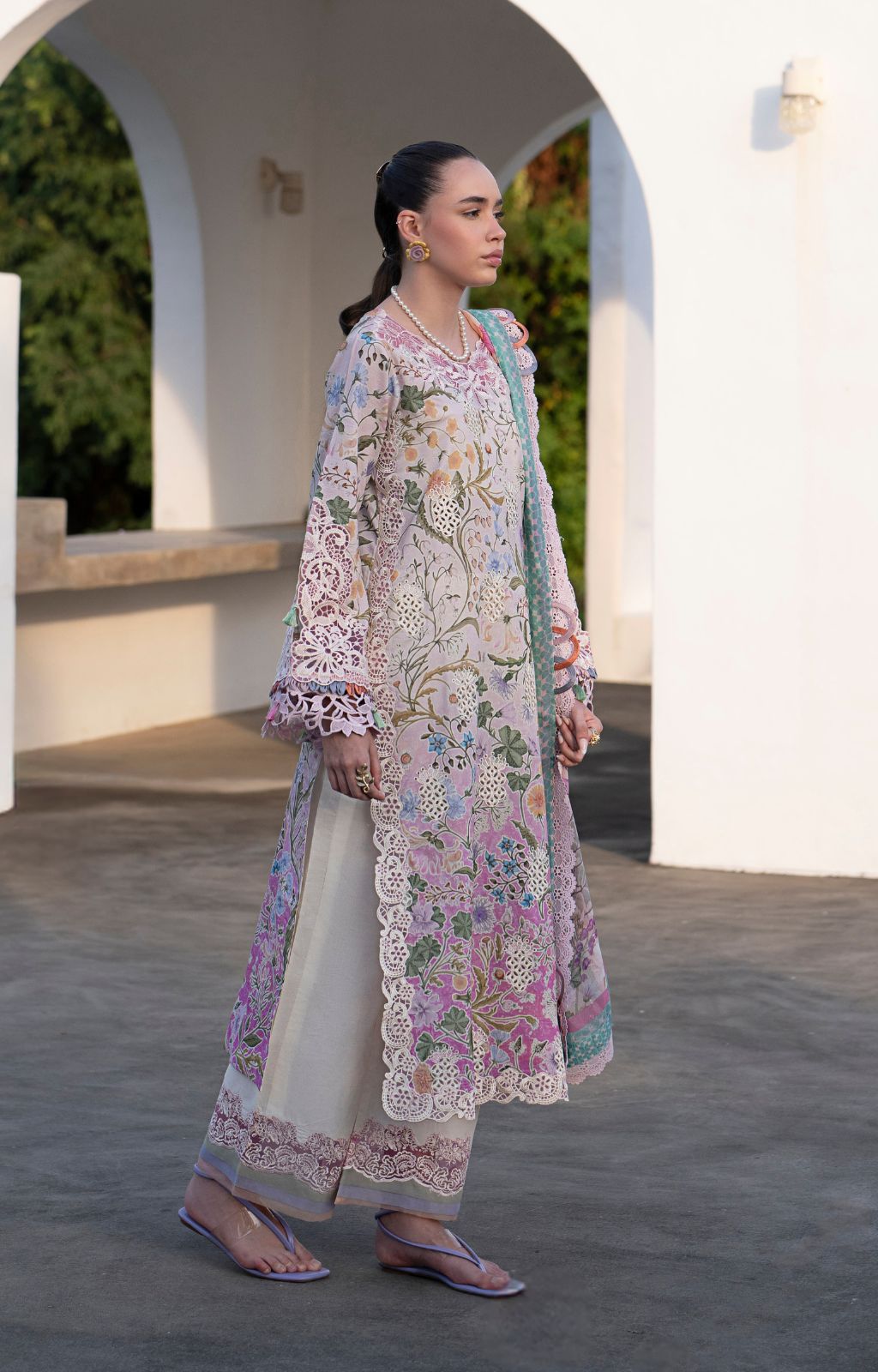 AJR Couture | Printakari Lawn 25 | Rose - Official AJR Couture - Agha Fabrics UK