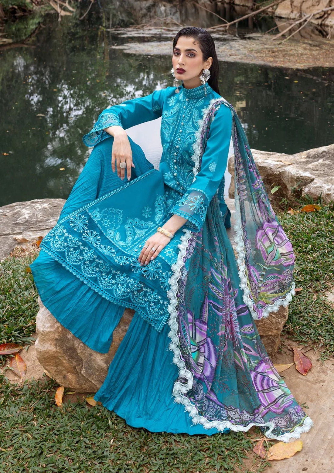 Lawn Collection - Roheenaz - Dahlia - DEL24#01 - A - Delphinium