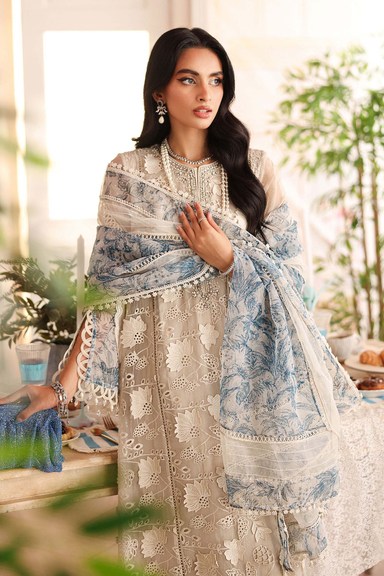 Maria B | Pre Fall Dresses | 3 Piece Embroidered Organza Suit CC - Official Maria B - Agha Fabrics UK