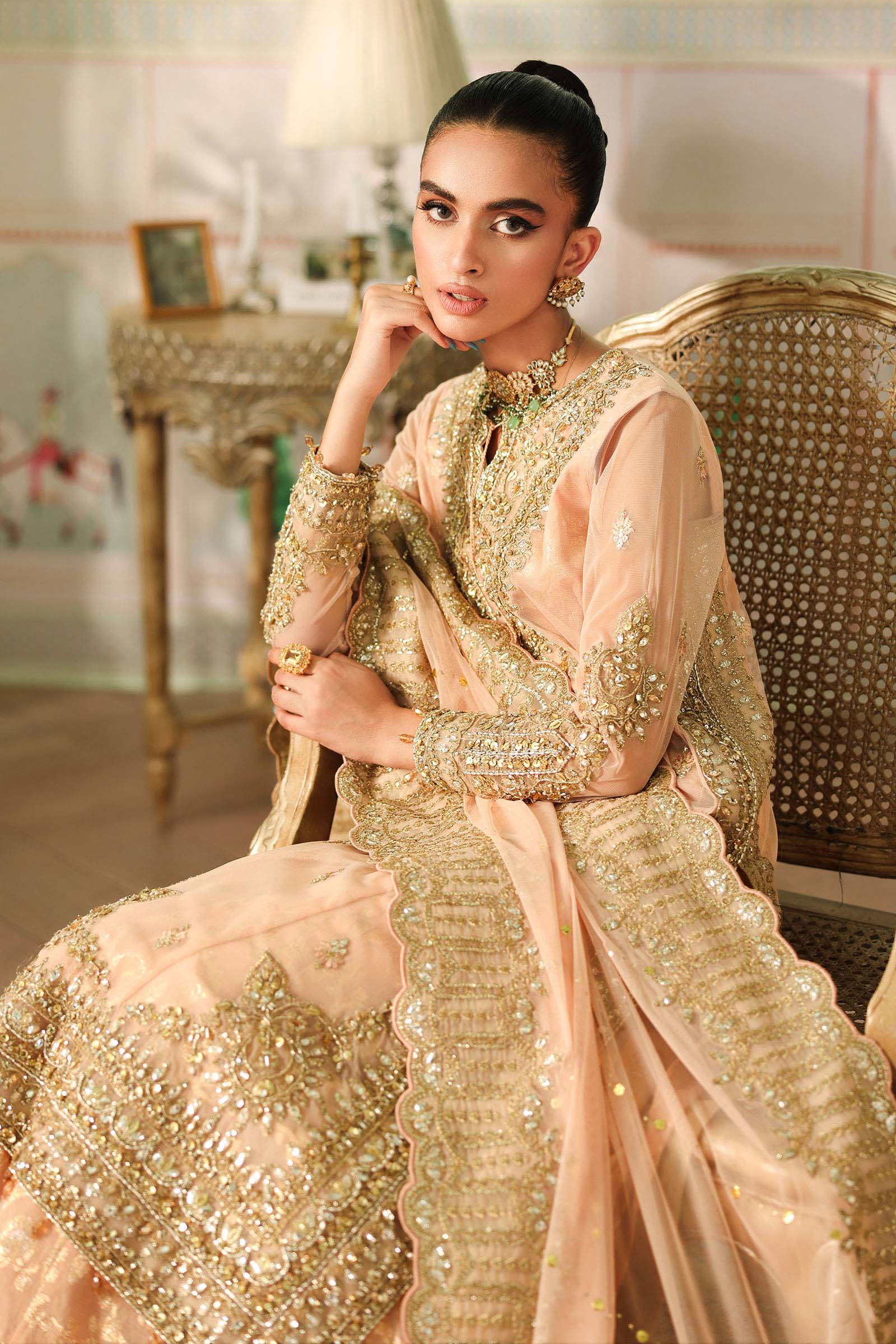 Maria B | Pre Fall Dresses | 3 Piece Embroidered Net Suit EE - Official Maria B - Agha Fabrics UK