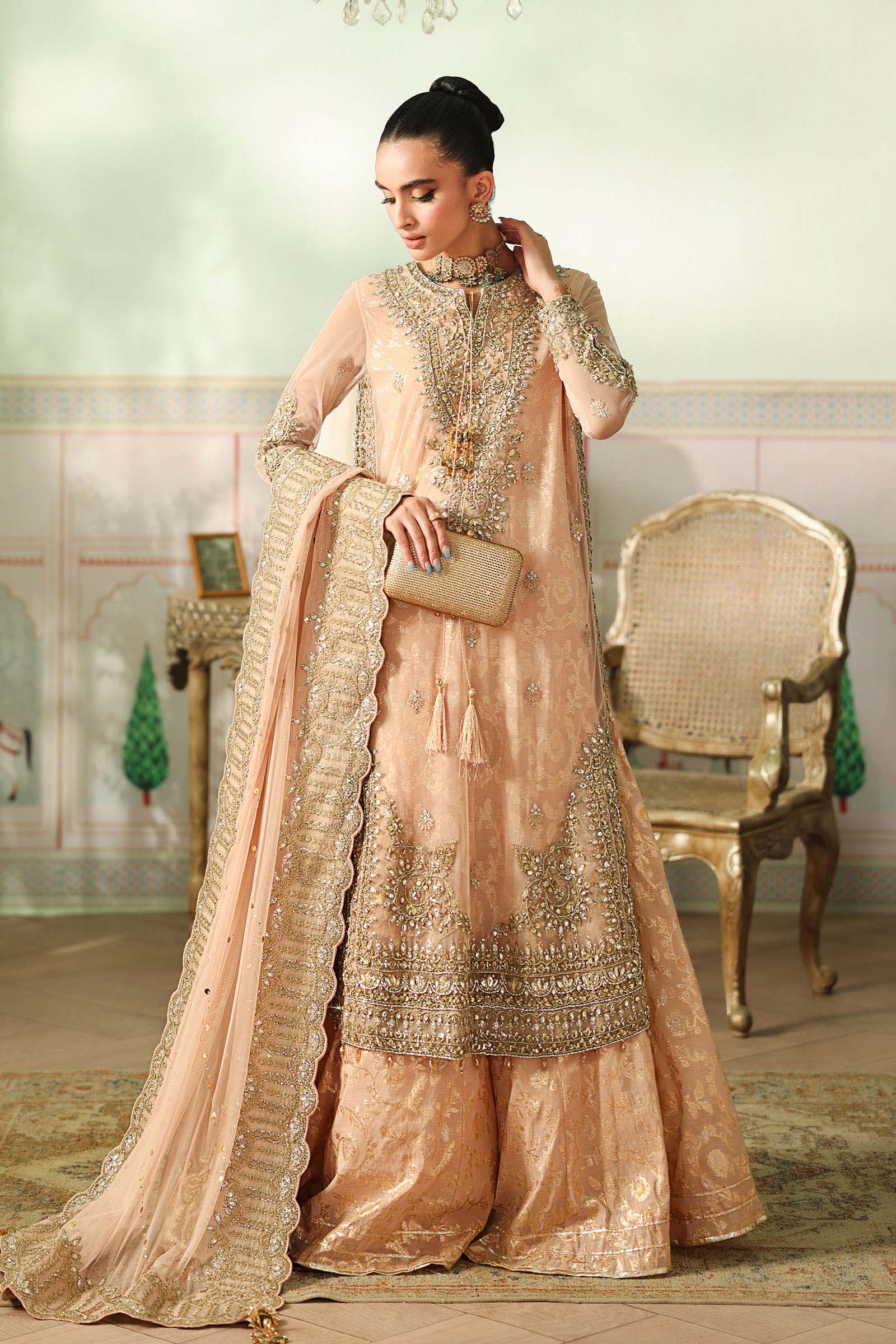 Maria B | Pre Fall Dresses | 3 Piece Embroidered Net Suit EE - Official Maria B - Agha Fabrics UK