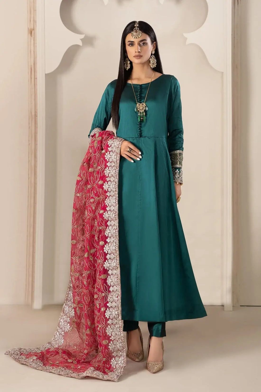 Maria B | Formal Wears | Suit Green SF-W23-62 - Official Maria B - Agha Fabrics UK
