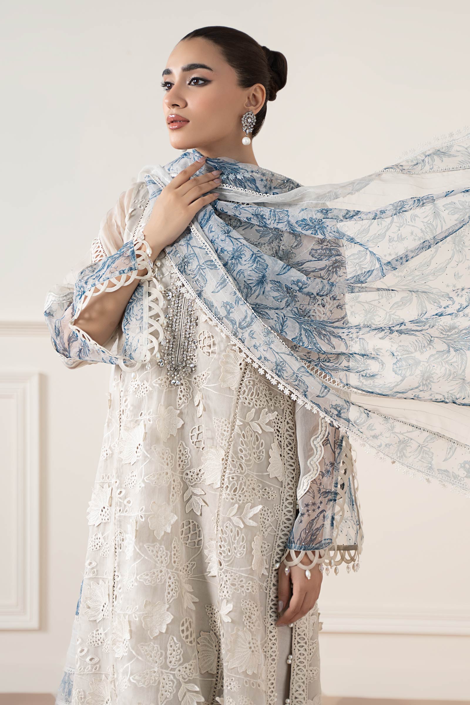 Maria B | Pre Fall 25 | Organza Suit 05 - Official Maria B - Agha Fabrics UK