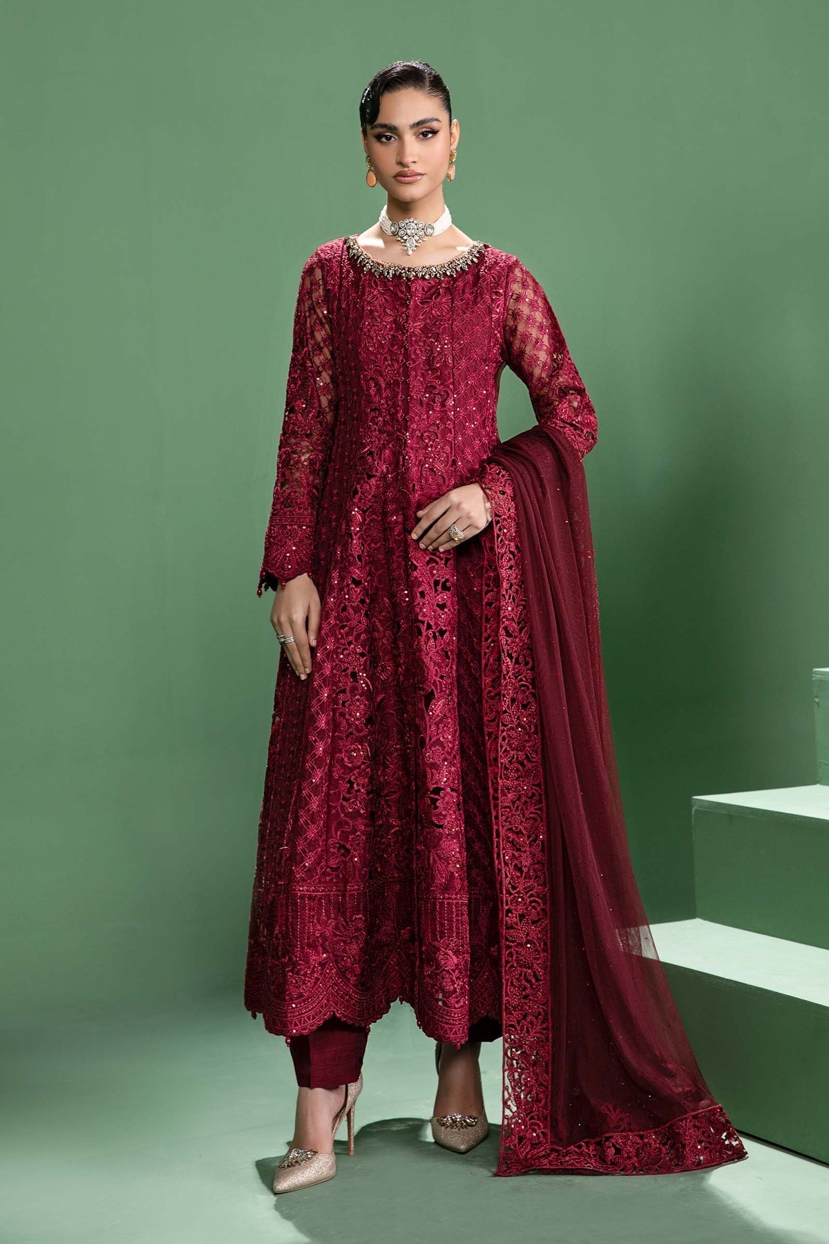 Maria b | Formal Wears | SF-W24-46 - Official Maria B - Agha Fabrics UK