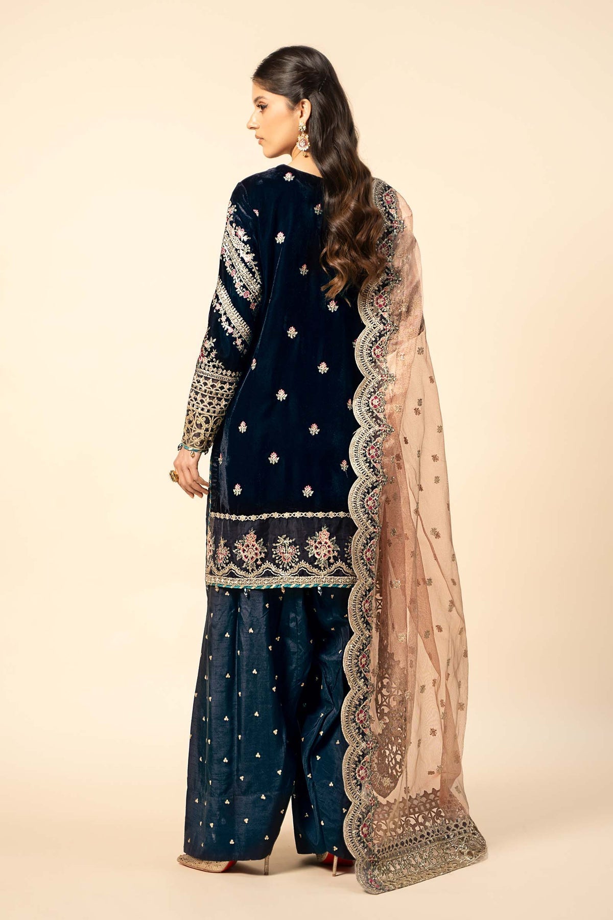 Maria B | Formal Wears | Velvet Suit | SF-W24-80 - Official Maria B - Agha Fabrics UK