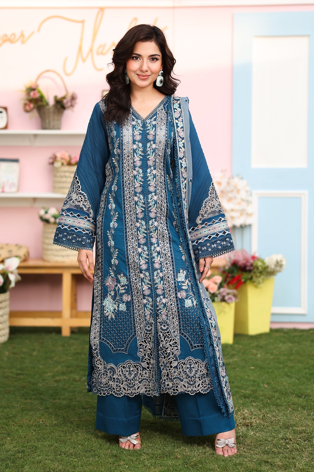 Imrozia Premium | Hayam Luxury Lawn 25 | SL 87 SAHAR - Official Imrozia Premium - Agha Fabrics UK