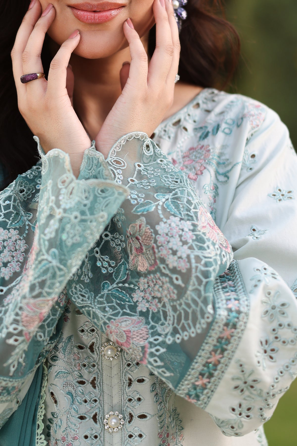 Imrozia Premium | Hayam Luxury Lawn 25 | SL 88 HIBA - Official Imrozia Premium - Agha Fabrics UK