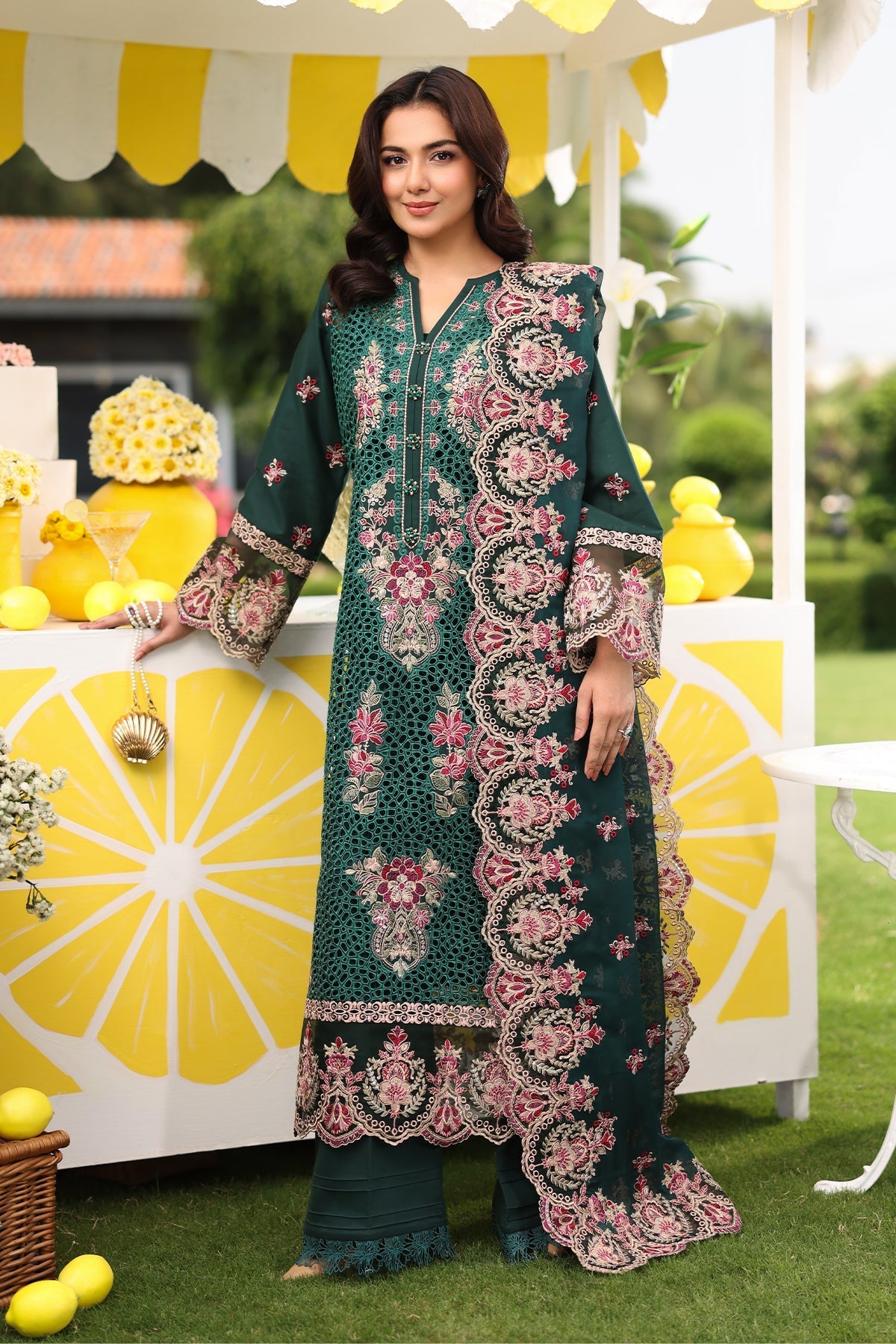 Imrozia Premium | Hayam Luxury Lawn 25 | SL 89 AMAL - Official Imrozia Premium - Agha Fabrics UK