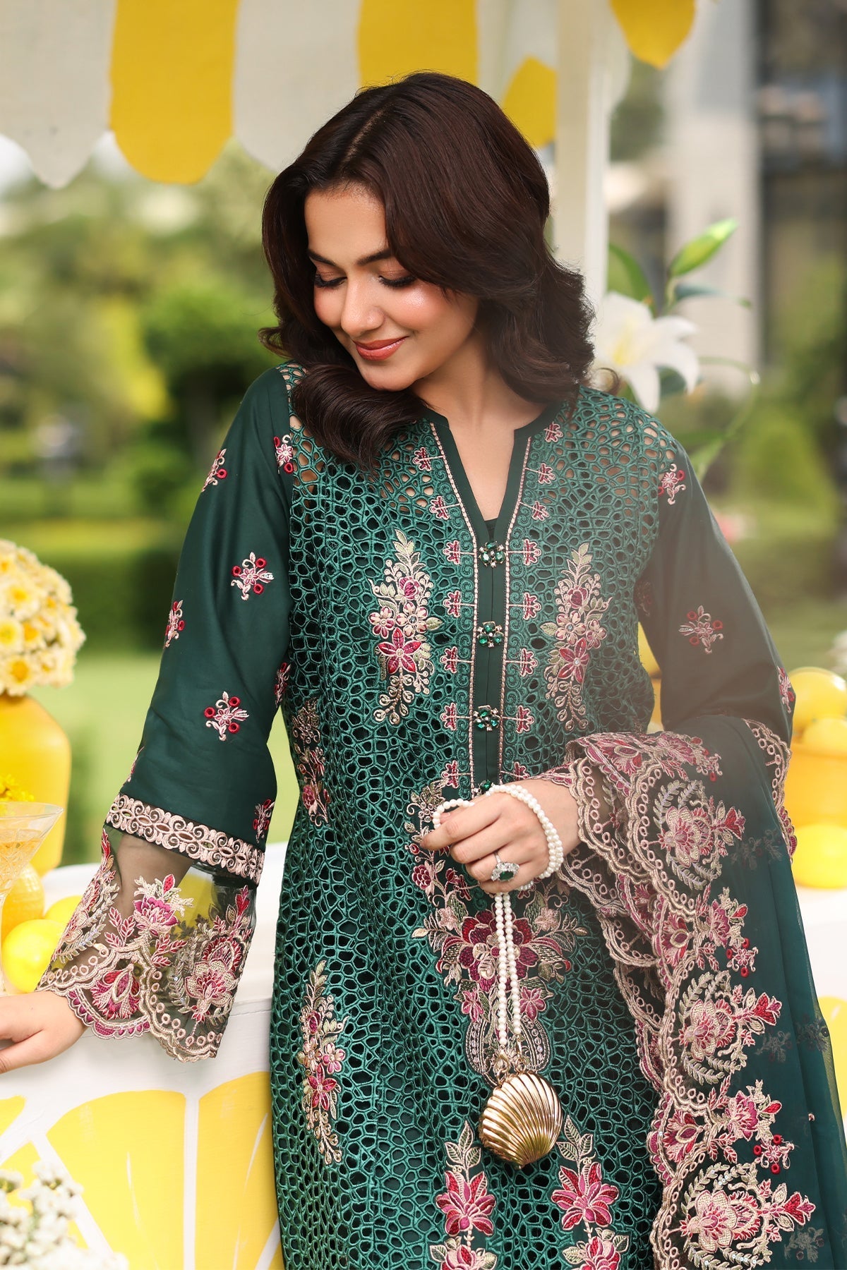 Imrozia Premium | Hayam Luxury Lawn 25 | SL 89 AMAL - Official Imrozia Premium - Agha Fabrics UK