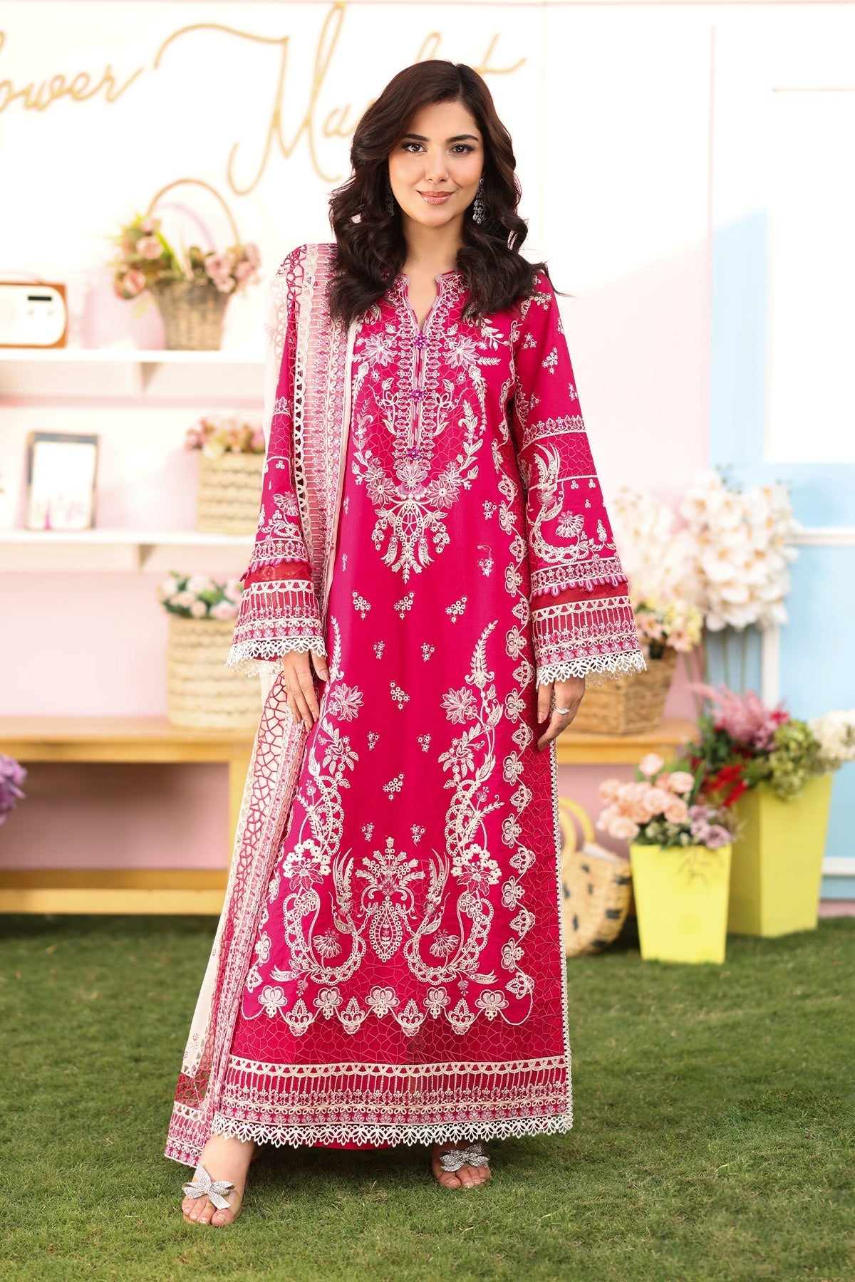 Imrozia Premium | Hayam Luxury Lawn 25 | SL 90 BASMA - Official Imrozia Premium - Agha Fabrics UK