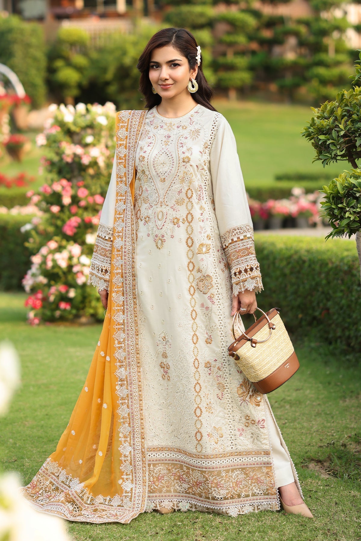 Imrozia Premium | Hayam Luxury Lawn 25 | SL 91 LULU - Official Imrozia Premium - Agha Fabrics UK