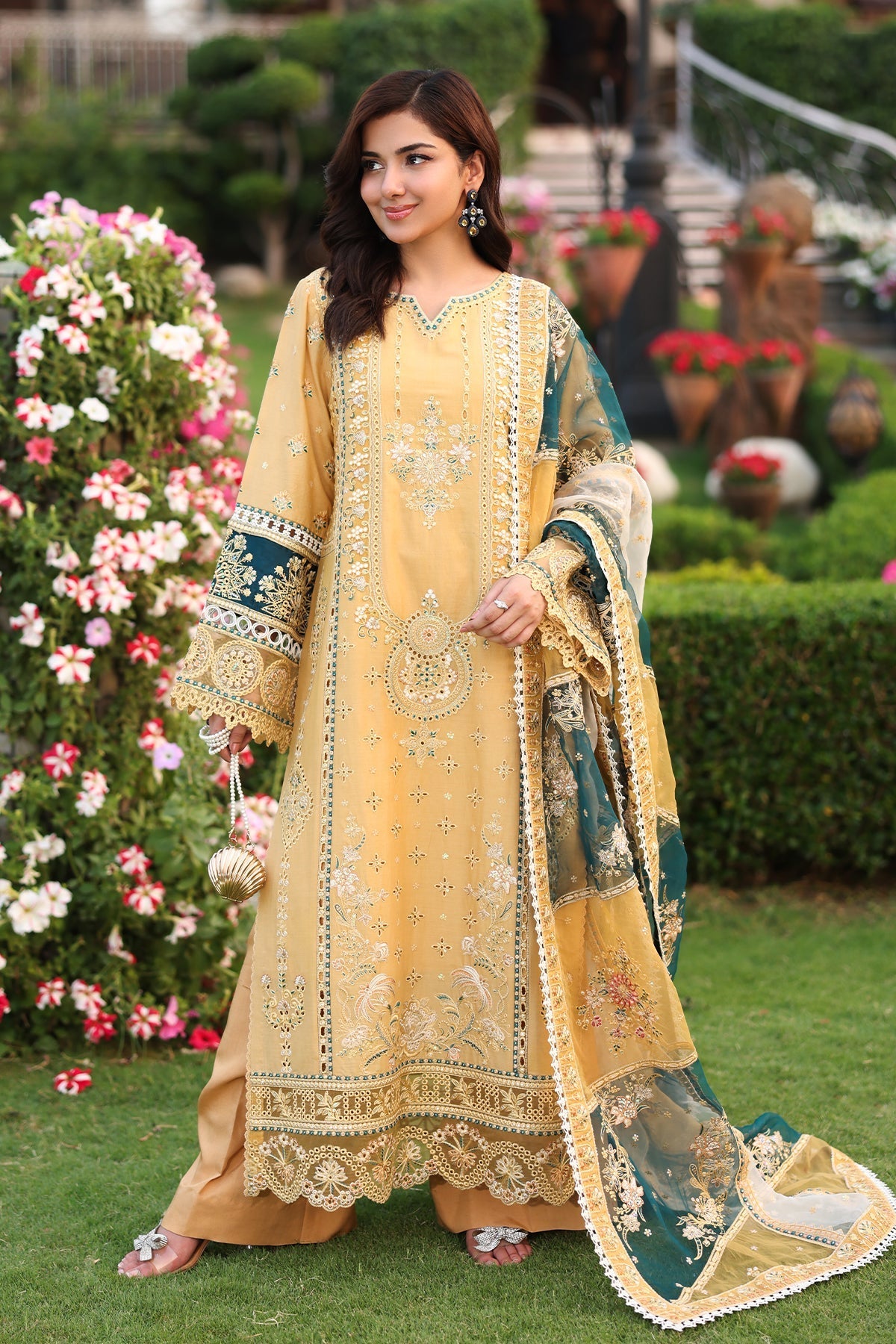Imrozia Premium | Hayam Luxury Lawn 25 | SL 92 SHAKIRA - Official Imrozia Premium - Agha Fabrics UK