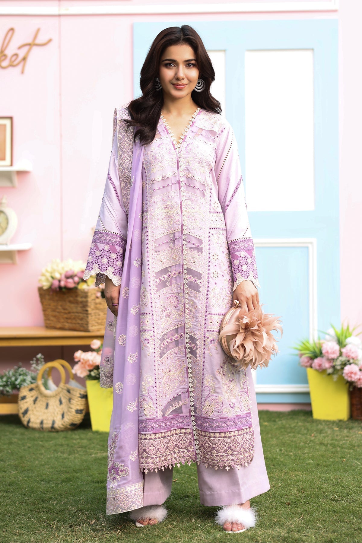 Imrozia Premium | Hayam Luxury Lawn 25 | SL 95 HALIMA - Official Imrozia Premium - Agha Fabrics UK