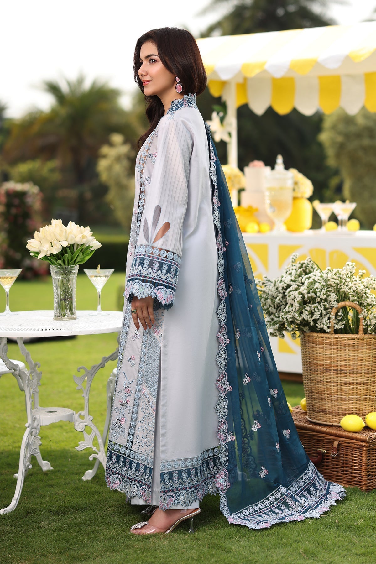 Imrozia Premium | Hayam Luxury Lawn 25 | SL 96 MUNIRA - Official Imrozia Premium - Agha Fabrics UK
