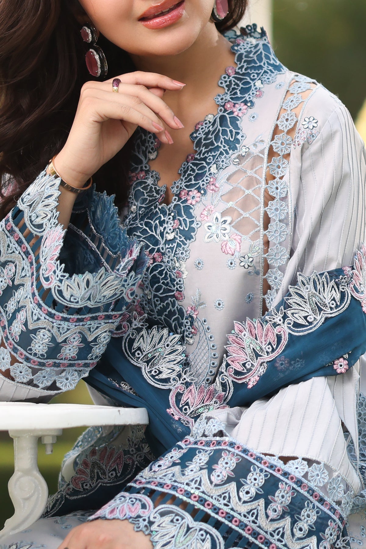 Imrozia Premium | Hayam Luxury Lawn 25 | SL 96 MUNIRA - Official Imrozia Premium - Agha Fabrics UK