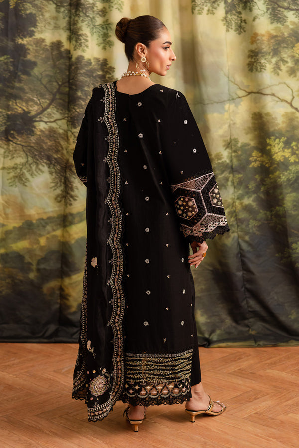 Marjjan | Guzel Lawn | SMC 204-A (Black) - Official Marjjan - Agha Fabrics UK