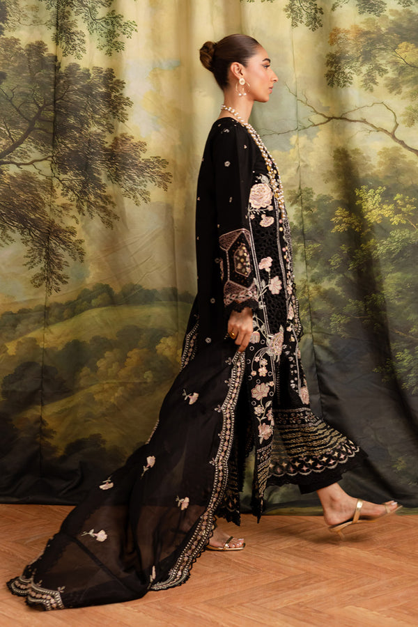 Marjjan | Guzel Lawn | SMC 204-A (Black) - Official Marjjan - Agha Fabrics UK
