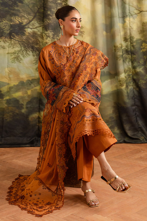 Marjjan | Guzel Lawn | SMC 208-A (Rust) - Official Marjjan - Agha Fabrics UK