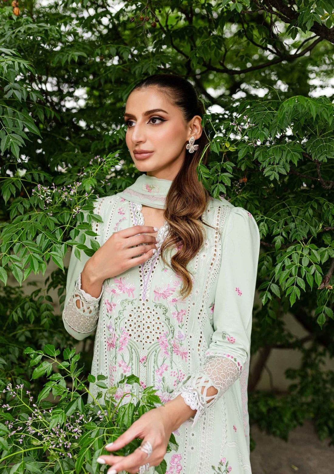 Lawn Collection - Sable Vogue - Shiree - SSC24#01 - Mint Garden