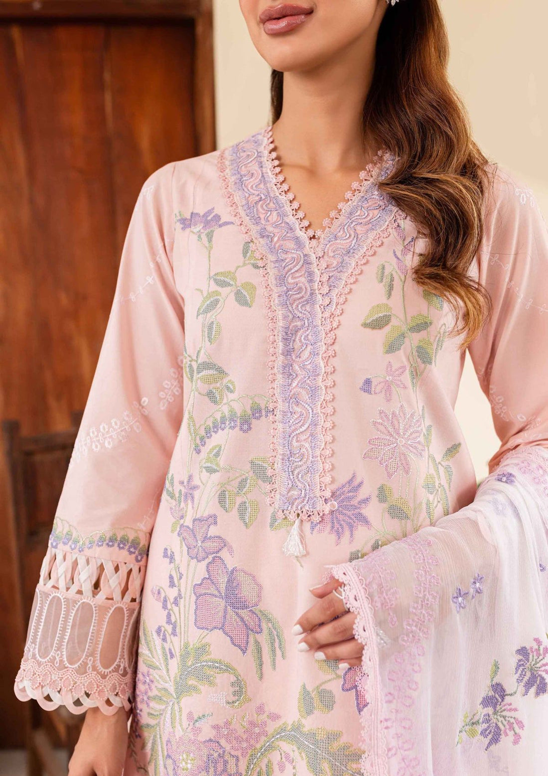 Lawn Collection - Sable Vogue - Shiree - SSC24#02 - Rose Garden