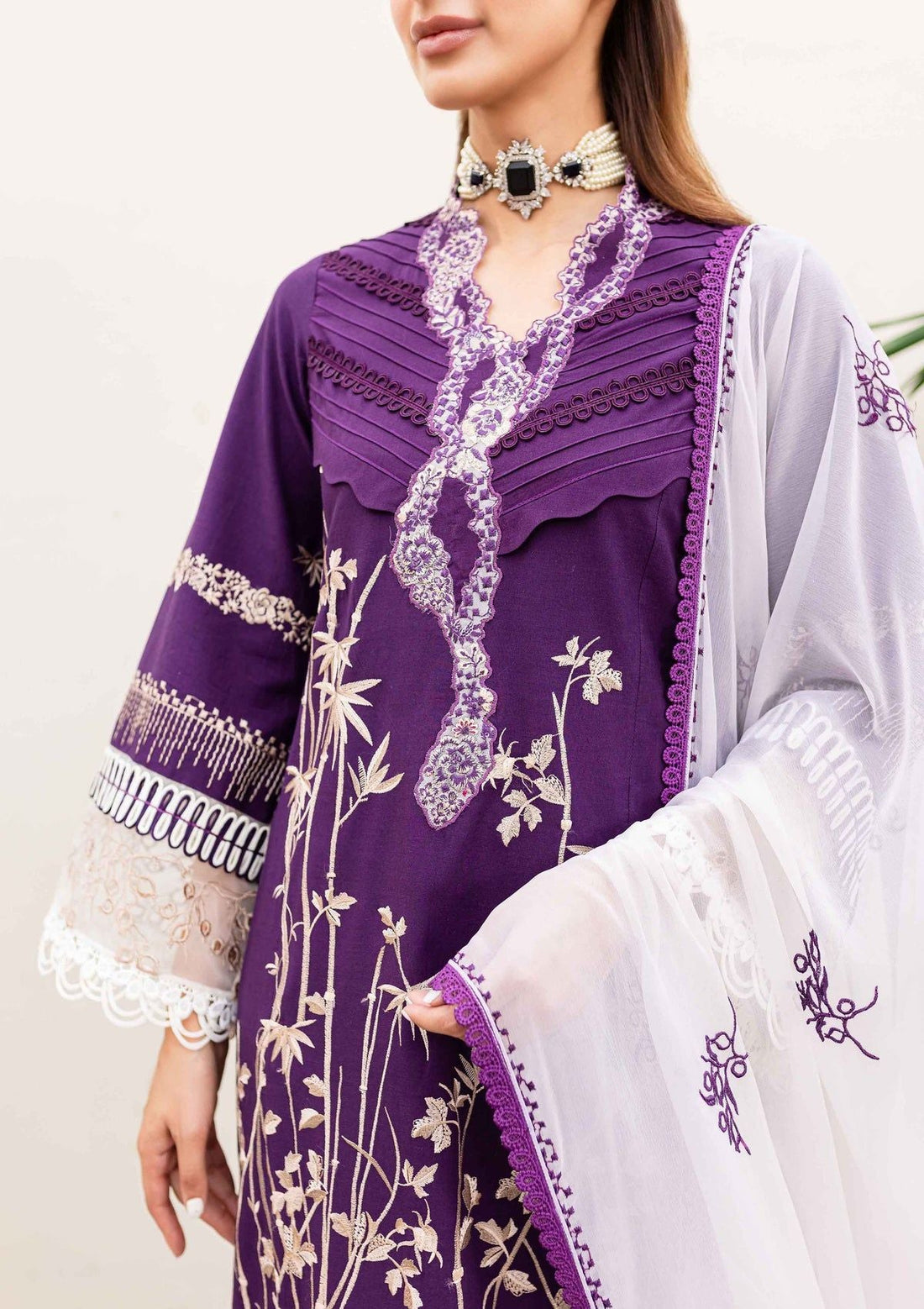 Lawn Collection - Sable Vogue - Shiree - SSC24#03 - Plum Orchid