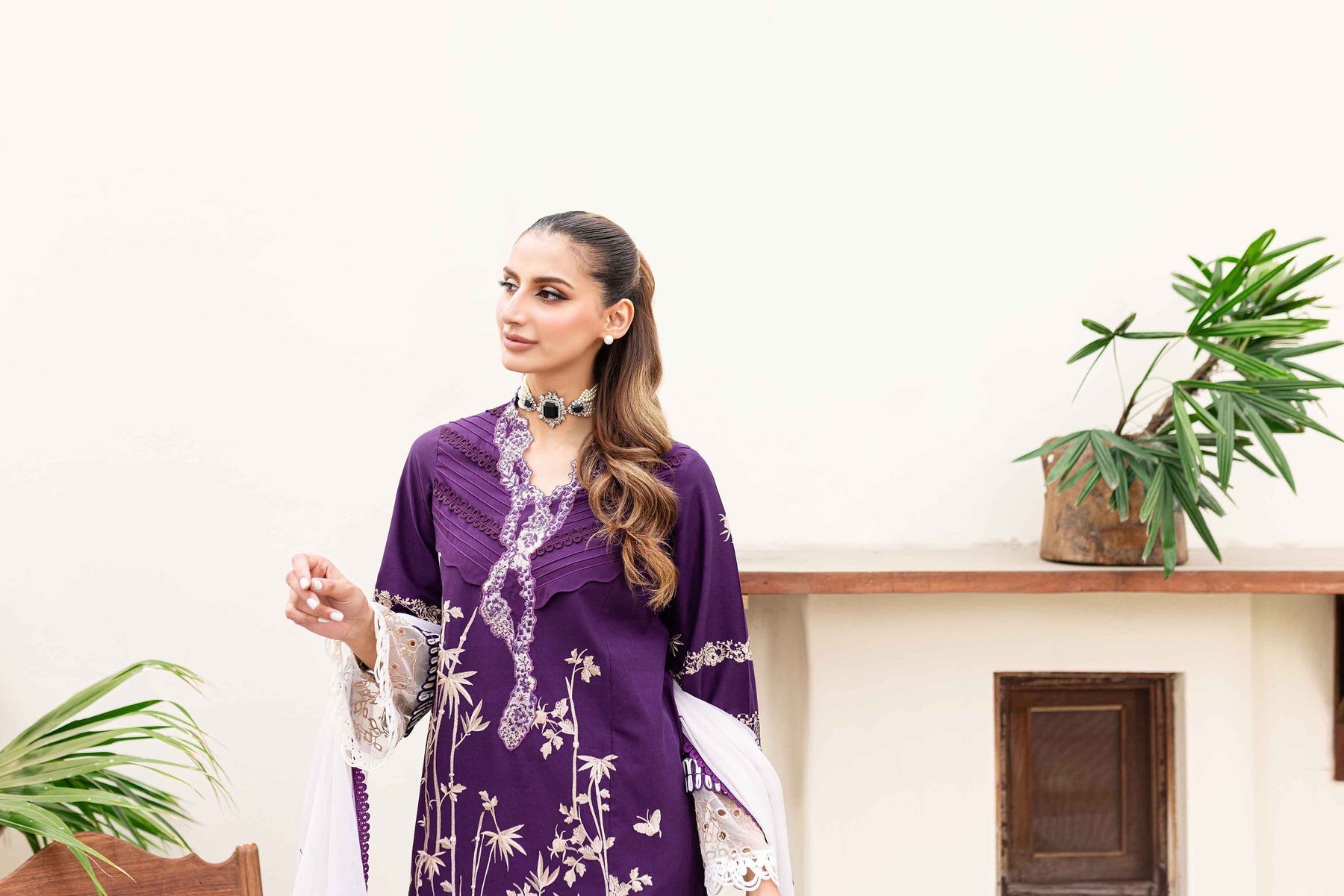 Sable Vogue | Shiree Lawn 24 | Plum Orchid