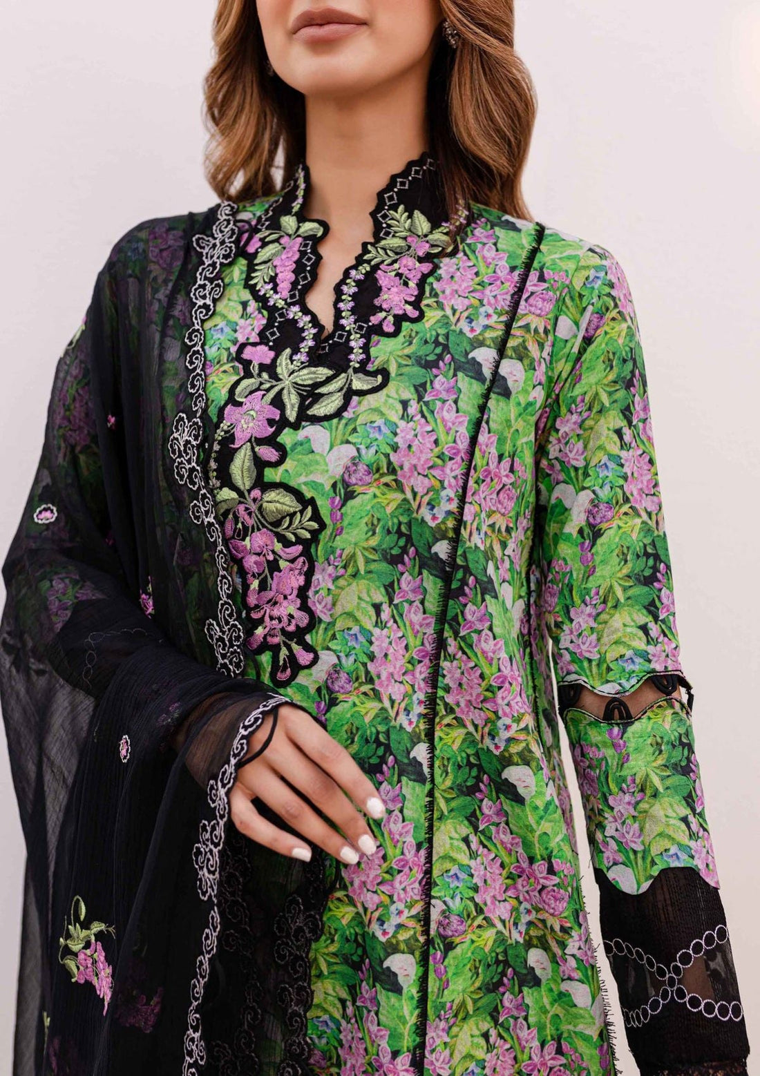 Lawn Collection - Sable Vogue - Shiree - SSC24#06 - Black Iris