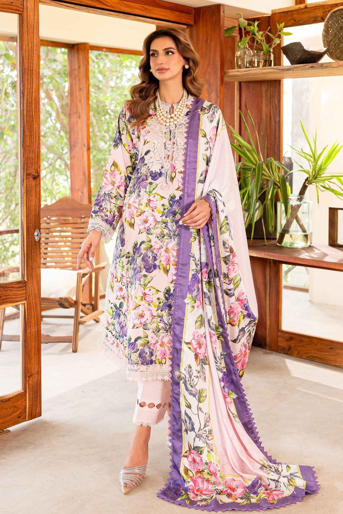 Sable Vogue | Shiree Lawn 24 | Pink Gardenia