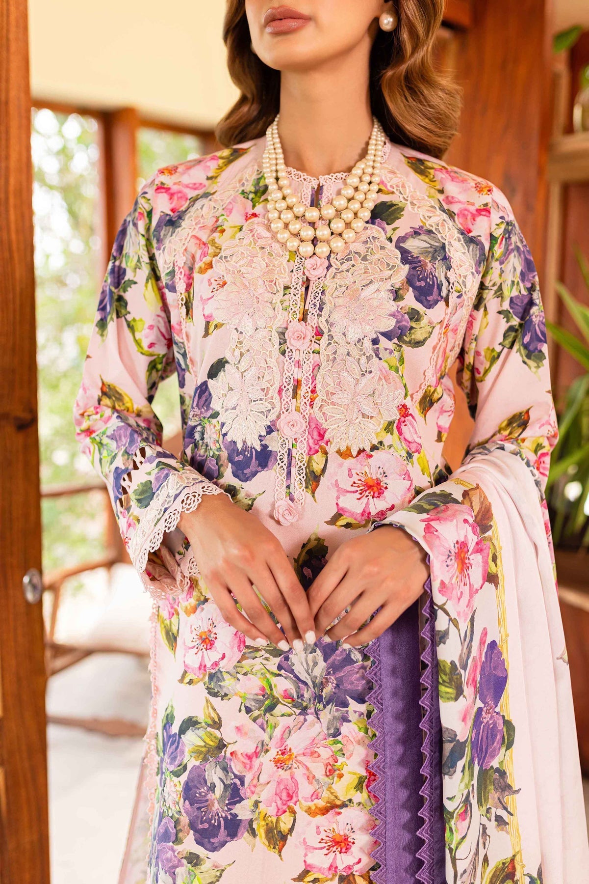 Sable Vogue | Shiree Lawn 24 | Pink Gardenia