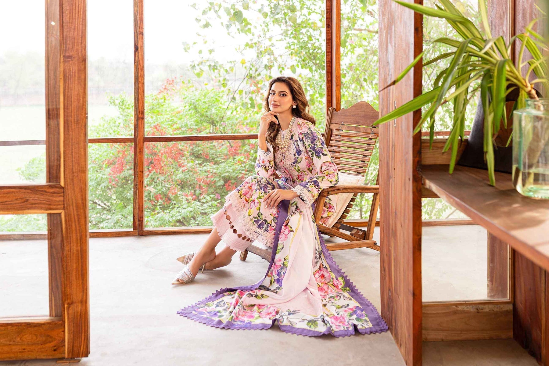 Sable Vogue | Shiree Lawn 24 | Pink Gardenia