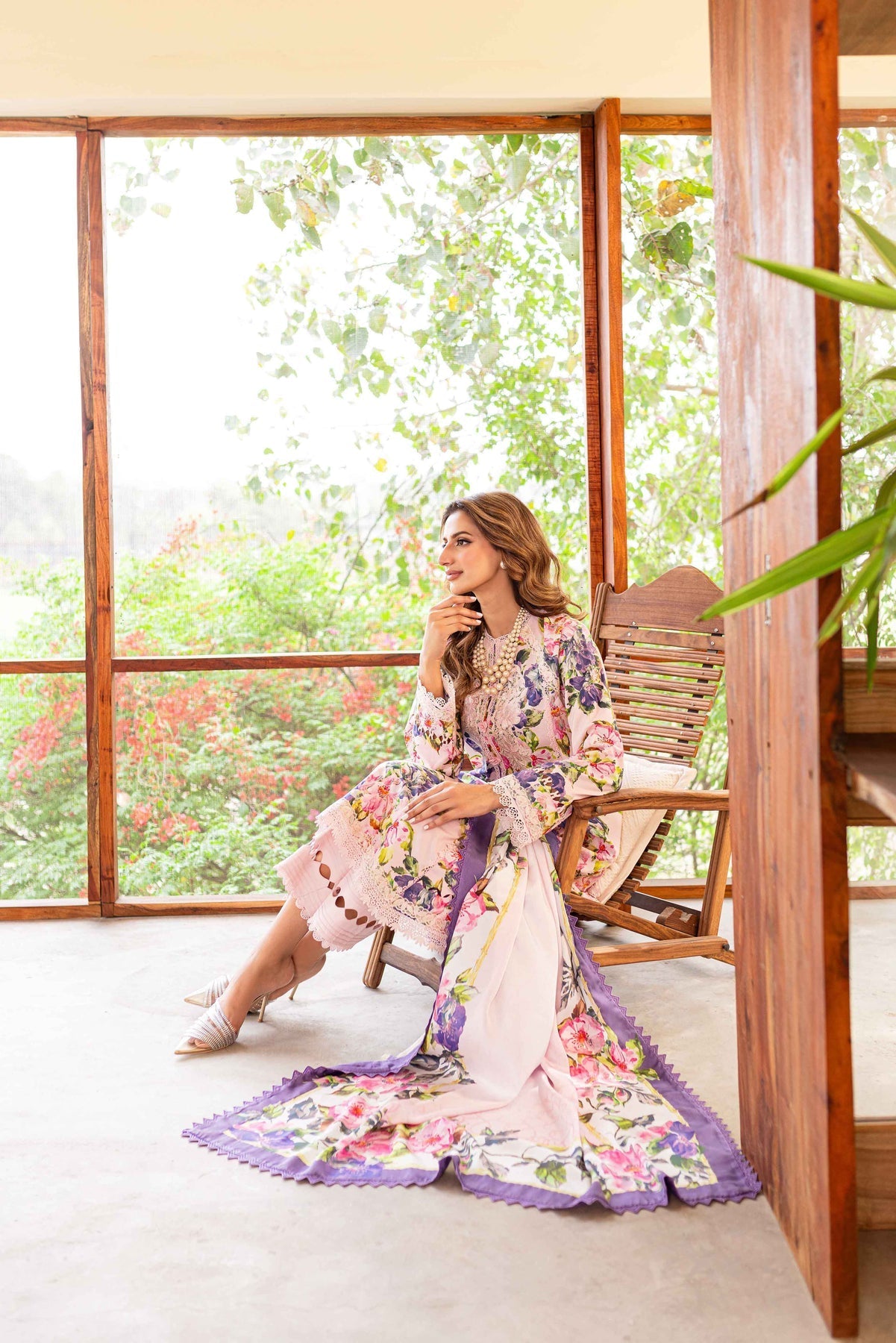 Sable Vogue | Shiree Lawn 24 | Pink Gardenia