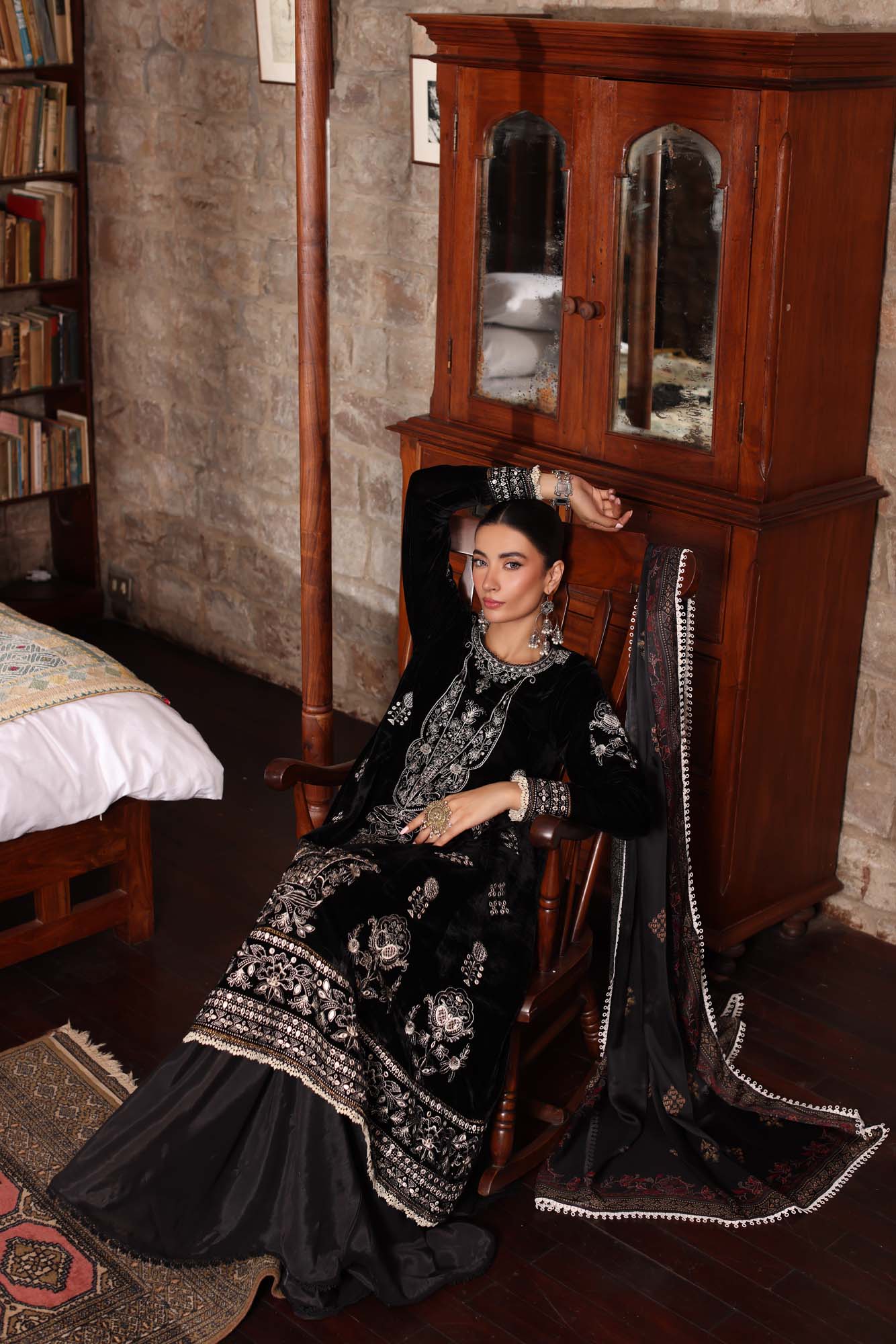 Noor by Saadia Asad | Suzaankari Winter 24 | D12 - Official Noor by Saadia Asad - Agha Fabrics UK