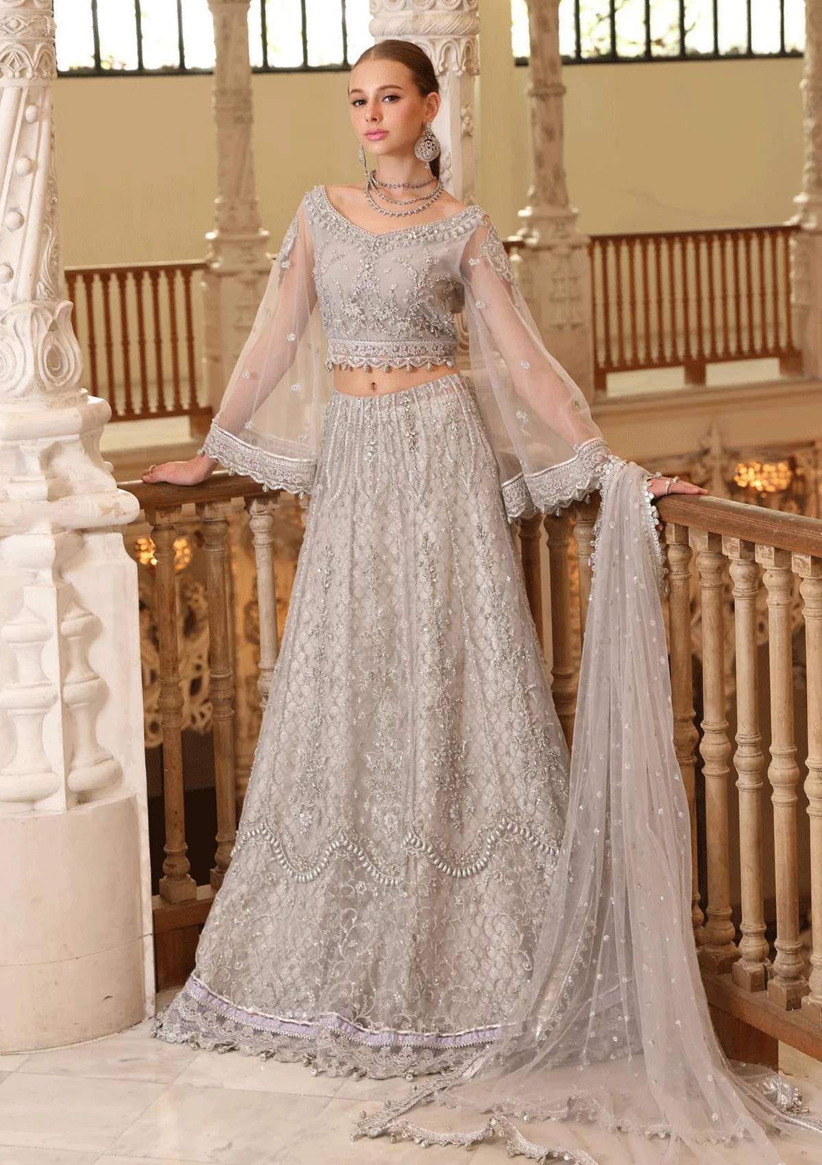 Formal Collection - Saadia Asad - Handworked - Unstitched - SSH#4 - Official Noor by Saadia Asad - Agha Fabrics UK