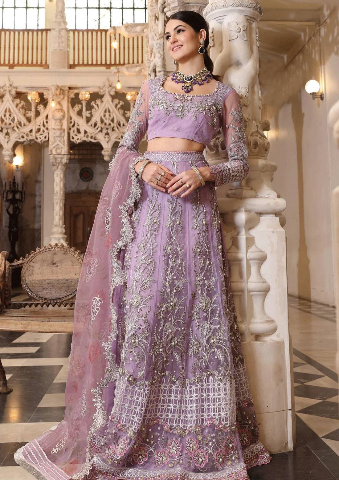 Formal Collection - Saadia Asad - Handworked - Unstitched - SSH#5 - Official Noor by Saadia Asad - Agha Fabrics UK