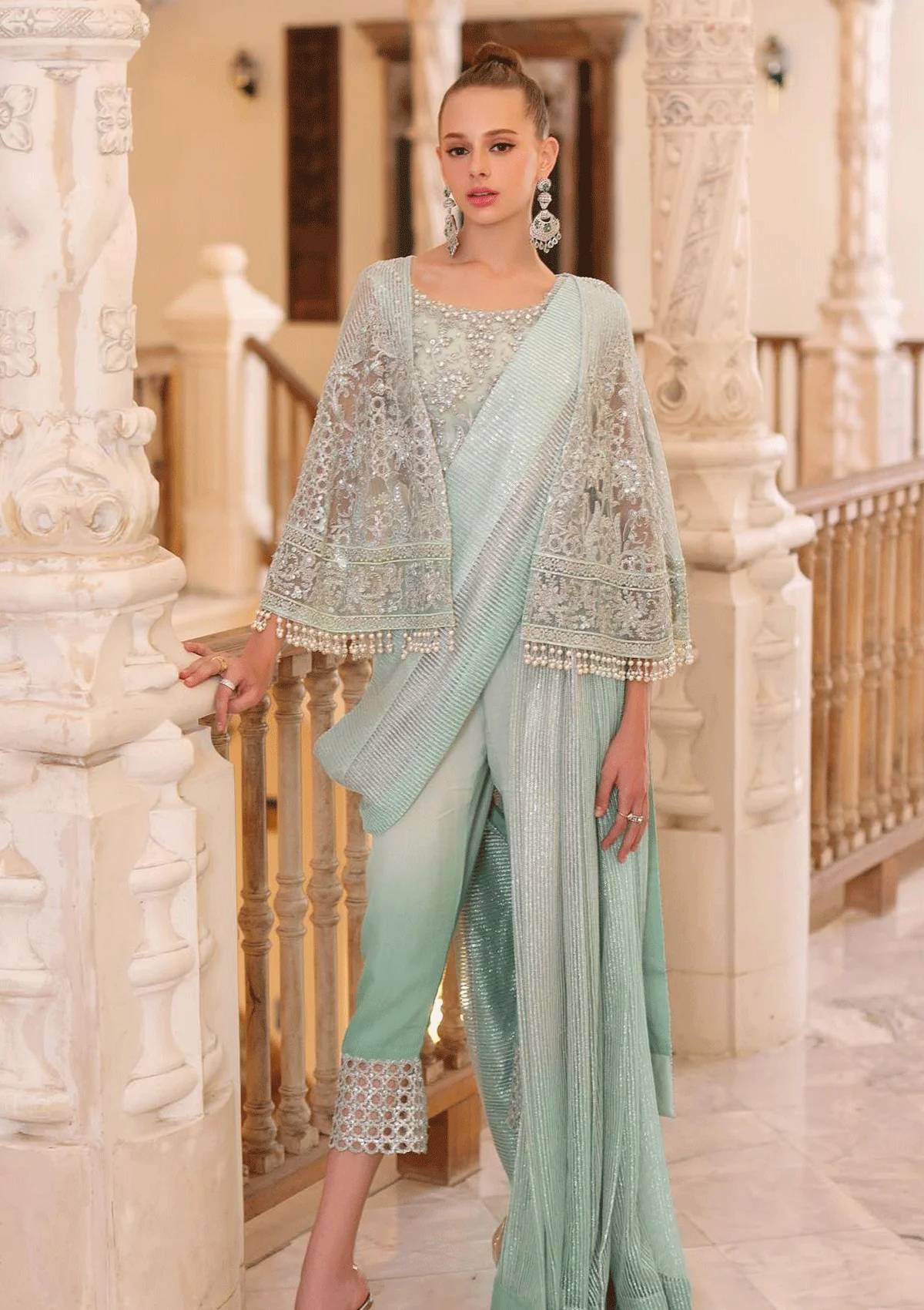 Formal Collection - Saadia Asad - Handworked - Unstitched - SSH#6 - Official Noor by Saadia Asad - Agha Fabrics UK