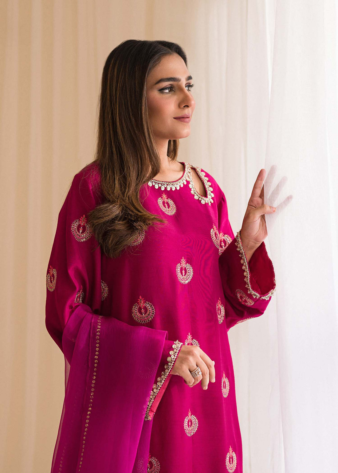 Sadaf Fawad Khan | Lyla Festive Pret | Punchy Pink
