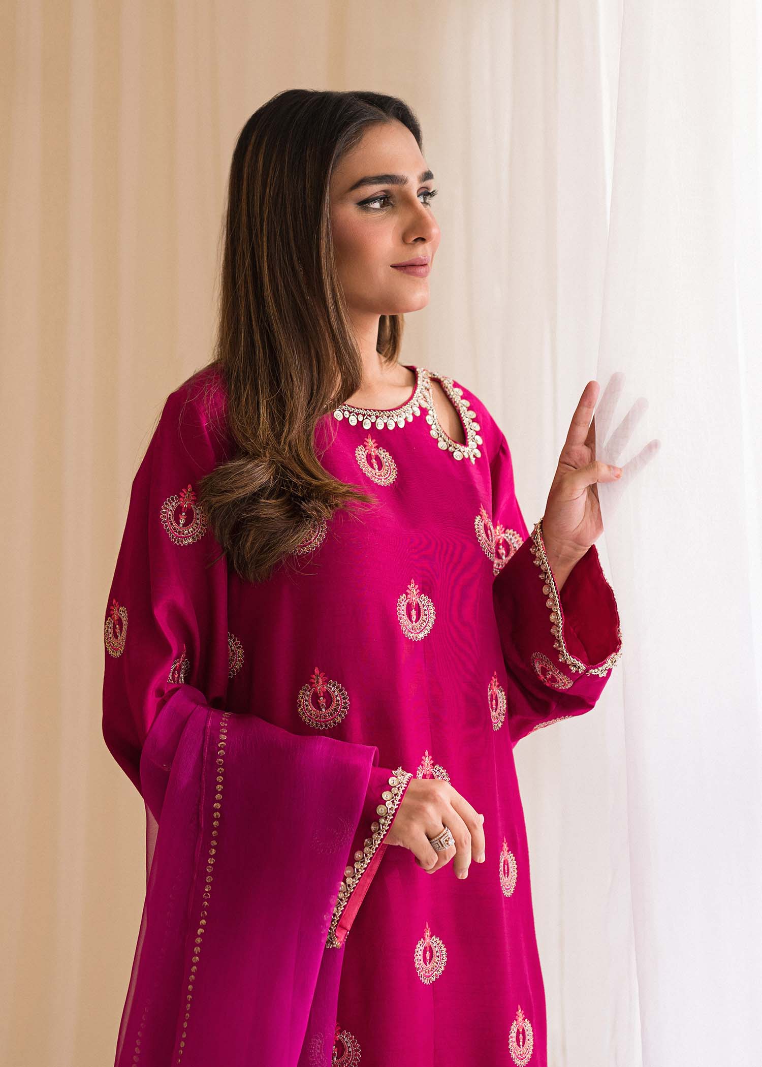 Sadaf Fawad Khan | Lyla Festive Pret | Punchy Pink