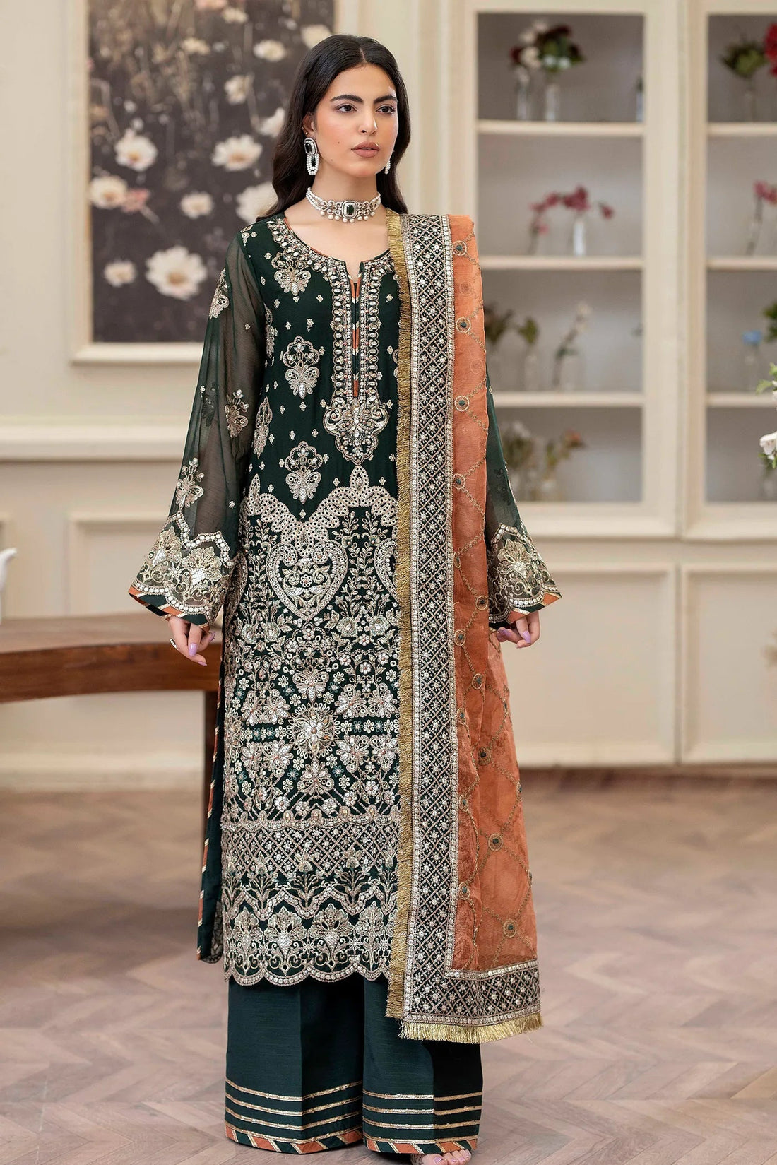 Adans Libas | Saleeqa Chiffon 25 | SALEEQA 7512 - Official Adans Libas - Agha Fabrics UK