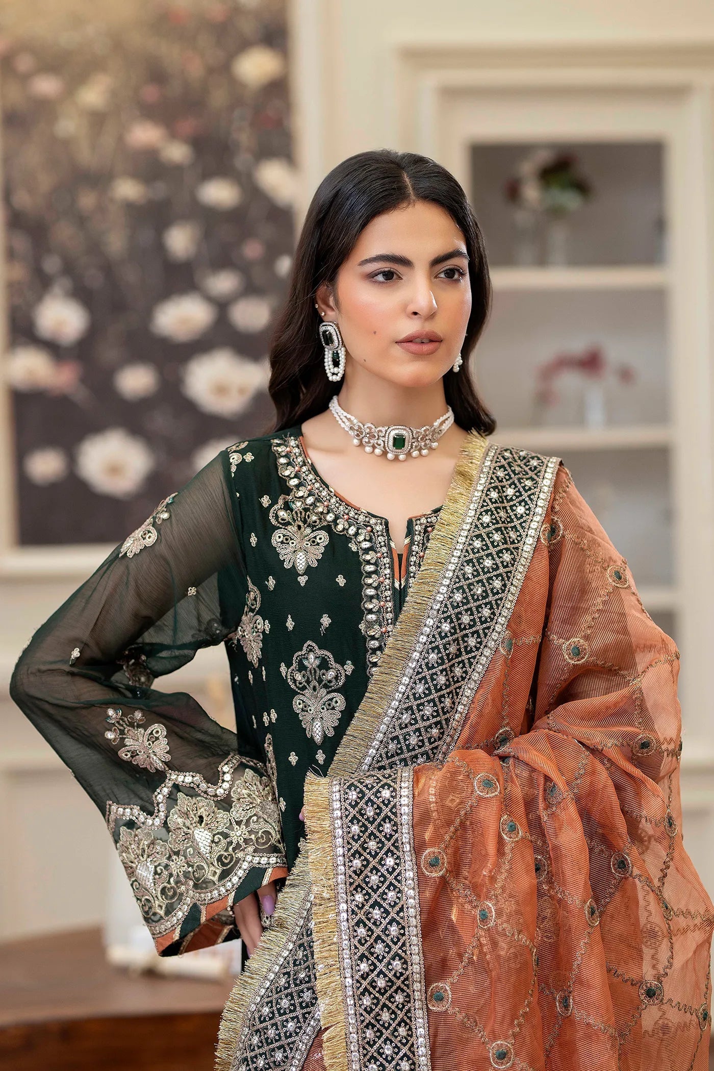 Adans Libas | Saleeqa Chiffon 25 | SALEEQA 7512 - Official Adans Libas - Agha Fabrics UK