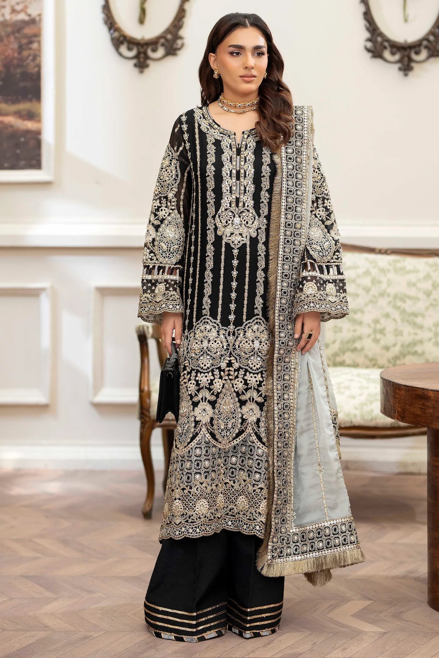 Adans Libas | Saleeqa Chiffon 25 | SALEEQA 7514 - Official Adans Libas - Agha Fabrics UK